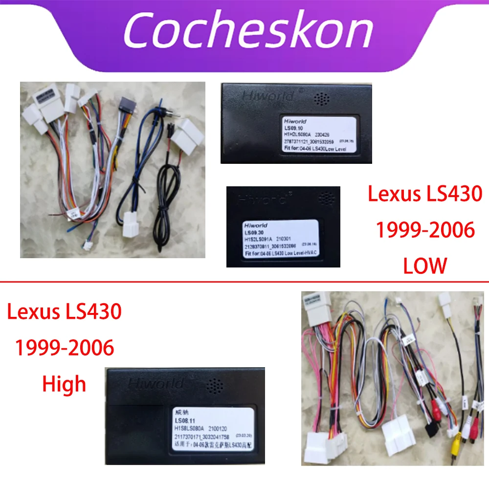 

16-контактный автомобильный адаптер жгута проводов с can-шиной декодер для Lexus LS430 1999-2006 Android радио кабель питания WC Hiworld