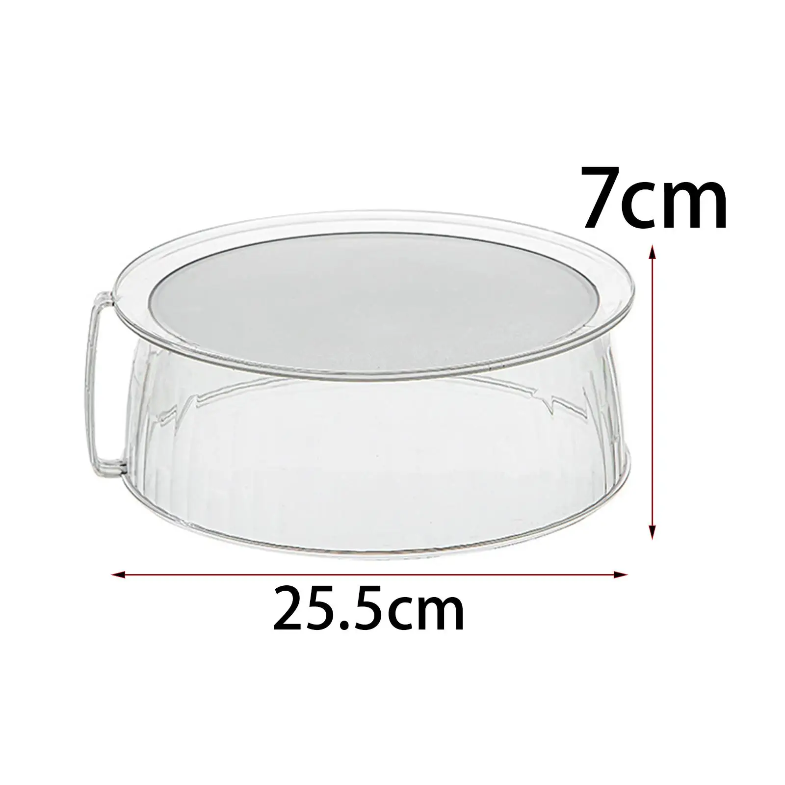 Microwave food serving plate cover transparent smooth surface with handle 10"
