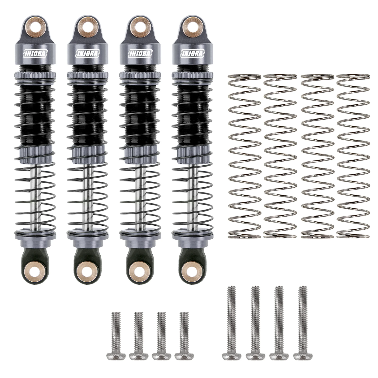 INJORA 59MM 긴 스레드 충격 흡수 장치 오일 댐퍼 1/18 RC 크롤러 TRX4M 업그레이드(4M-42)