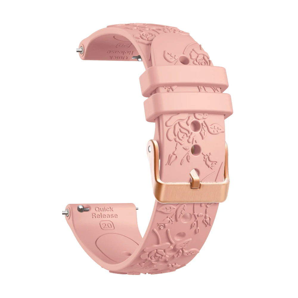 20mm Soft Silicone Smartwatch Band Strap
