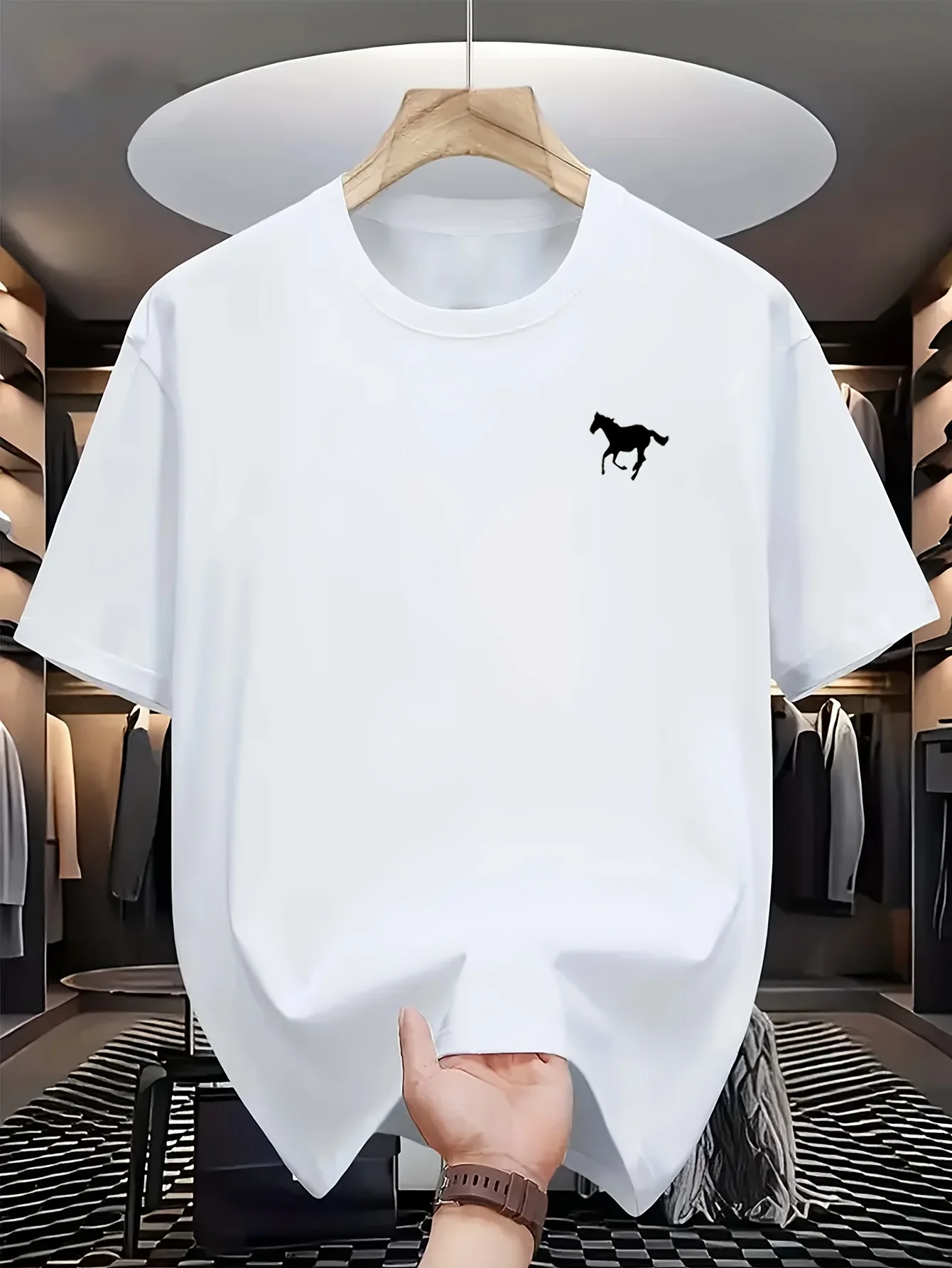 Pack Of 2 Luxury Cotton T-shirts (VHORSE+TIGER4)