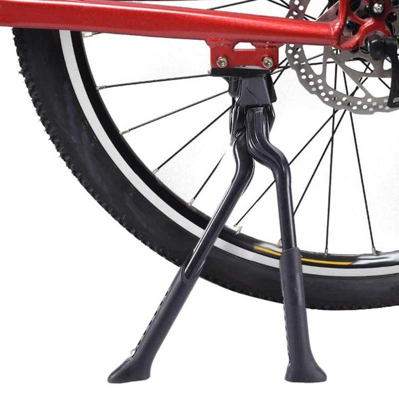 Double Kickstand Bike Center Mount Bicycle Stand Aluminum Alloy Length Adjustable Foldable Bike