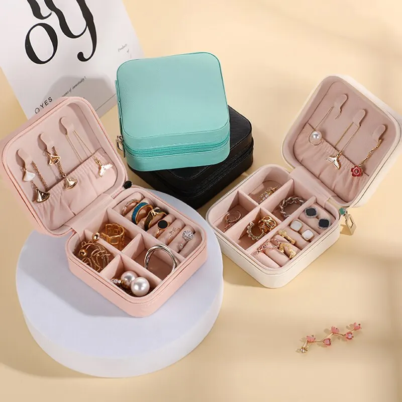 Mini Jewelry Storage Box Portable Home Travel Earrings