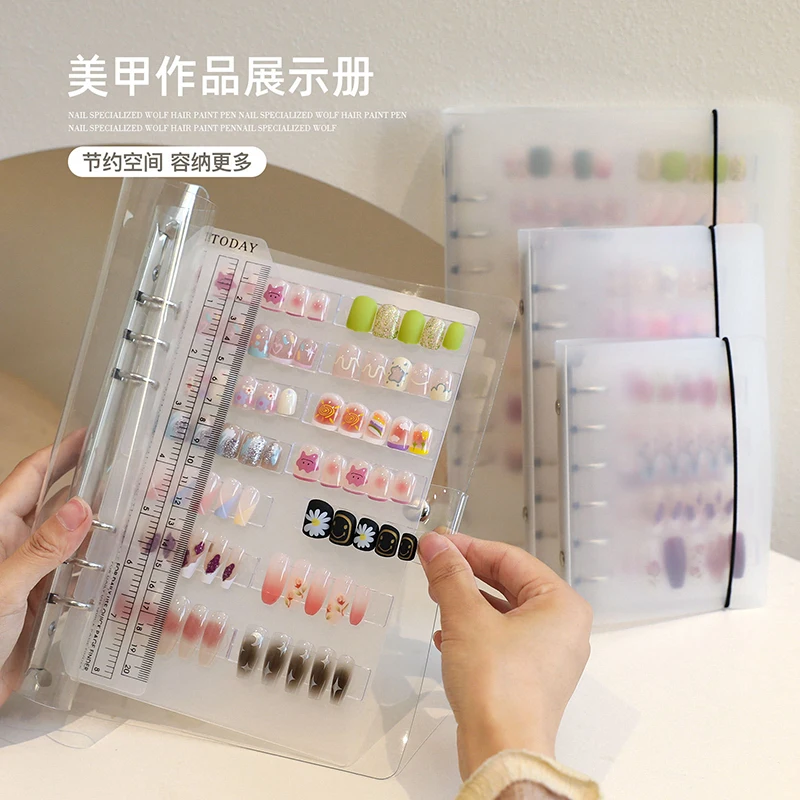 

Nail Tips Display Book Nail Art Showing Shelf Gel Polish False Nails Manicure Collector Box False Tips Display Board