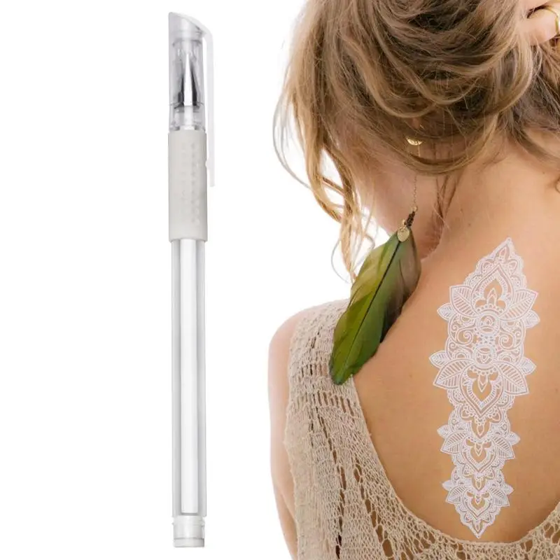 Skin Marker Pen Eyebrow PMU Microblading Outline Pencil Felt Pen White Brow Position Mapping Pencil White Marker Pen