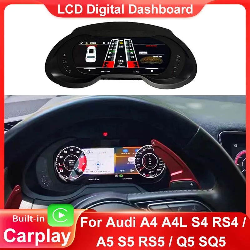 CarLCDDigitalDashboardPanelInstrumentClusterCockSpeedometer
