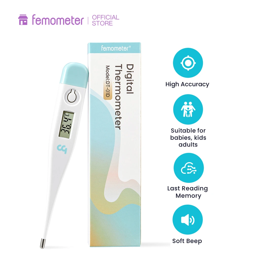 Femometer Digital Lcd Household Medical Thermometer For Baby Kid Child