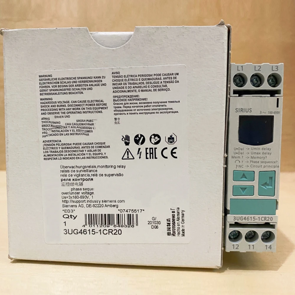 3UG4615 1CR20 For SIEMENS Digital Monitoring Relay 3 phase Supply Voltage