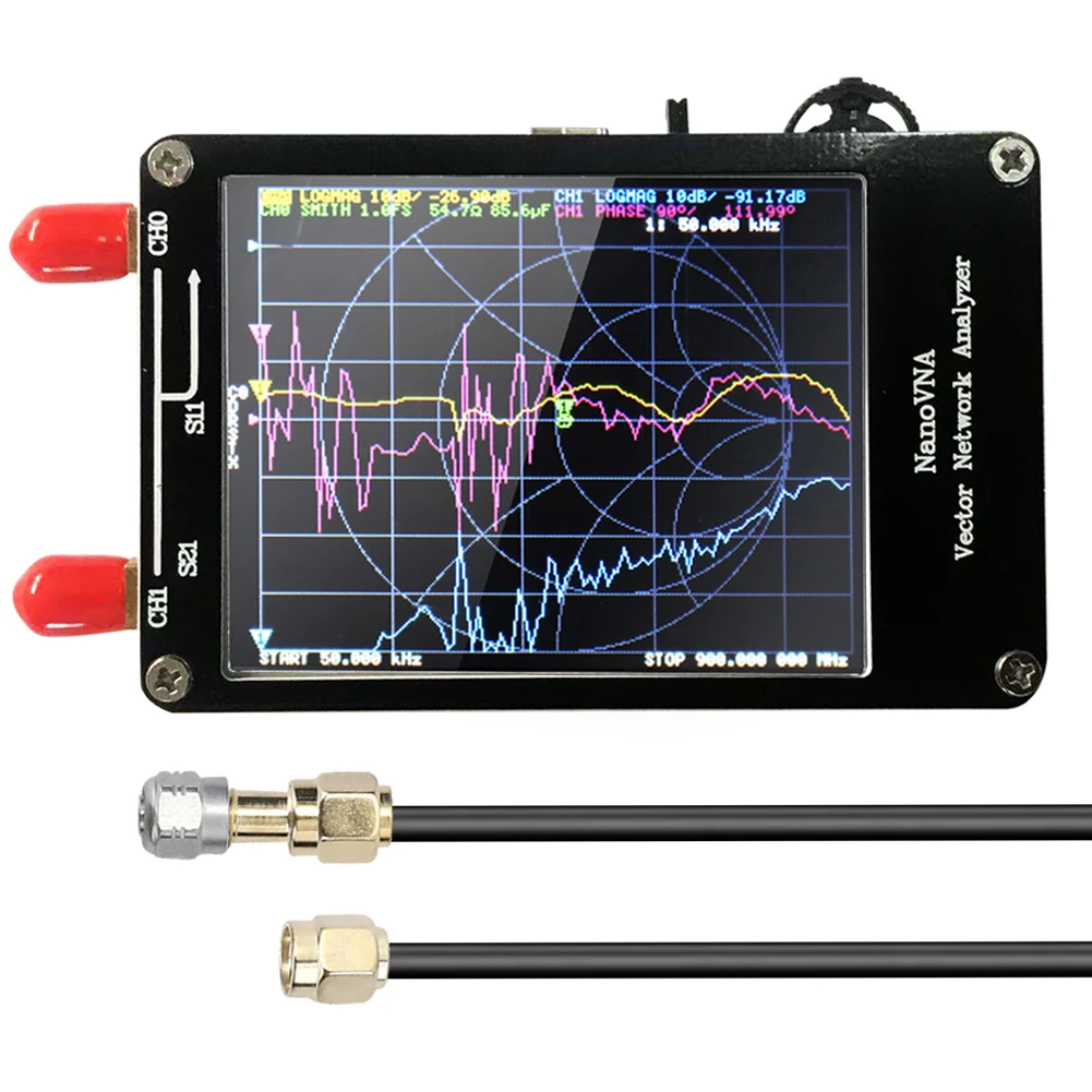 

NanoVNA Vector Network Analyzer 50KHz-900MHz Standing Waves Shortwave MF HF VHF UHF Antenna Digital Nano VNA Tester