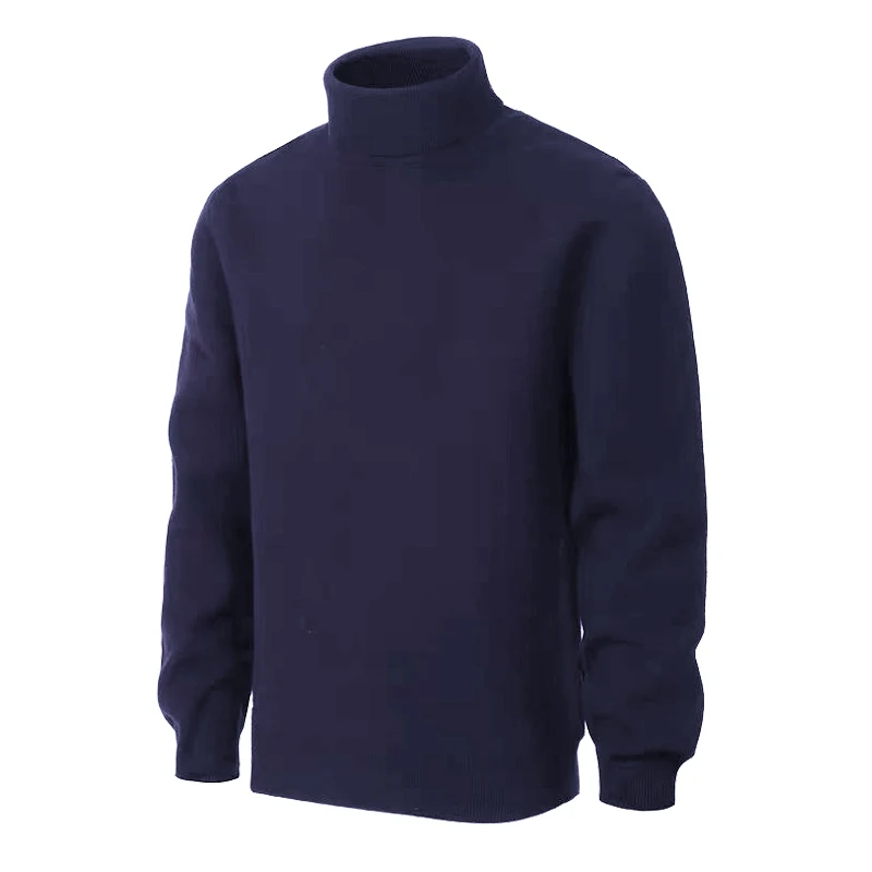 Animal Game Men's Cold Blouse Turtleneck Sweater Luxury Woolen Knitwear Casual Pullover Long Outerwear Solid Warm Streetwear