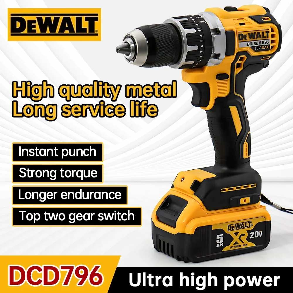 Dewalt DCD796 Cordless Brushless Impact Drill Brushless Drill