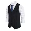 Mens Vest Suit Colete Social Masculino 2024 Luxury Striped Wedding Party Dress Waistcoat Men Sleeveless Formal Business Jacket 2