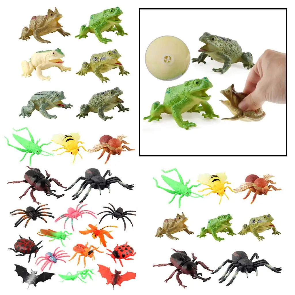 12 Plastic Crawl Animal Insect Small Figure Bug Beetle Kids Collectable Toys 