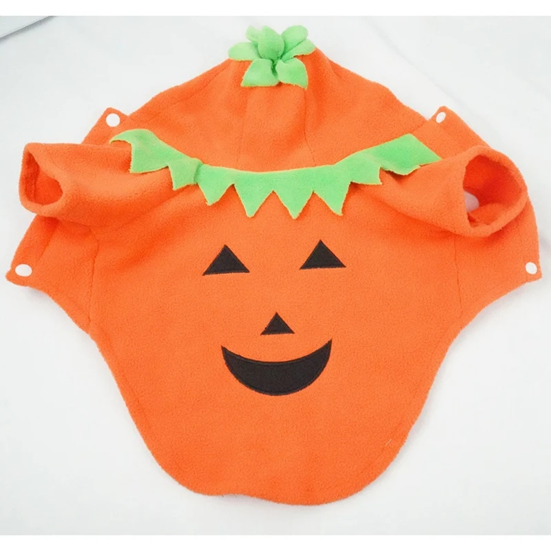 Pumpkin Costumes For Dogs, Halloween Costume For Dogs Small, Pet Cosplay Dress, Puppy Warm Outfits Fleece Hoodie 36 X 23Cm