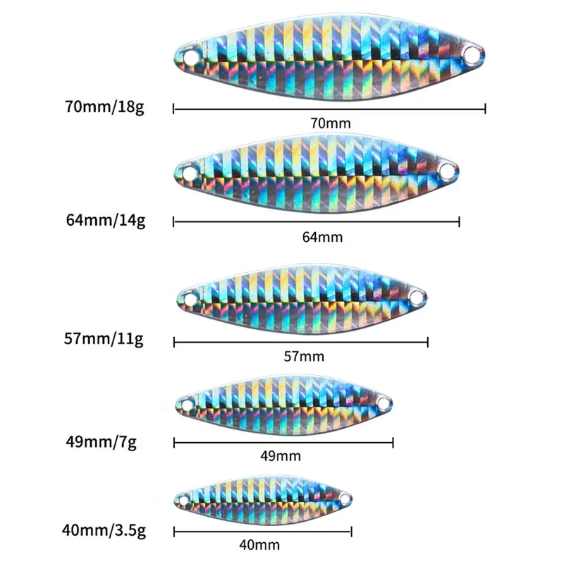 Metal Jig Fishing Lures 3.5g 5.7g 11g 14g 18g Spoon Bait Stream Trout Bait Swimbait Trout Chub Perch Salmon Fishing Accessories