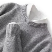 2024 Autumn/Winter New Men's Business Casual Round Neck Thin Knitted Pullover Sweater Warm and Fashionable High Quality Knitted 1