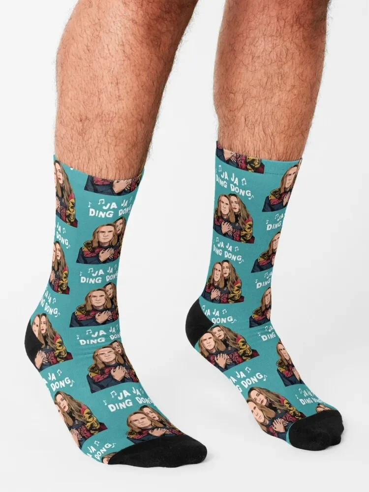 Eurovision Ja Ja Ding Dong Song Fire Saga Merch Netflix Socks Men's ankle summer designer brand Socks For Girls Men's