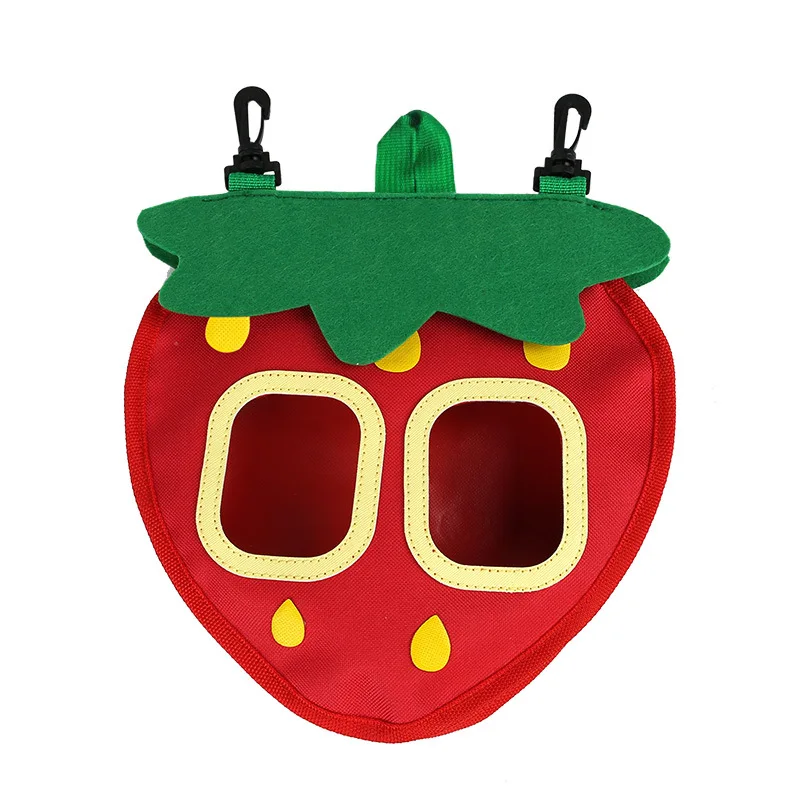 

New Strawberry Rabbit Totoro Feeding Bag Dutch Pig Straw Bag High Quality Hamster Hay Feeder