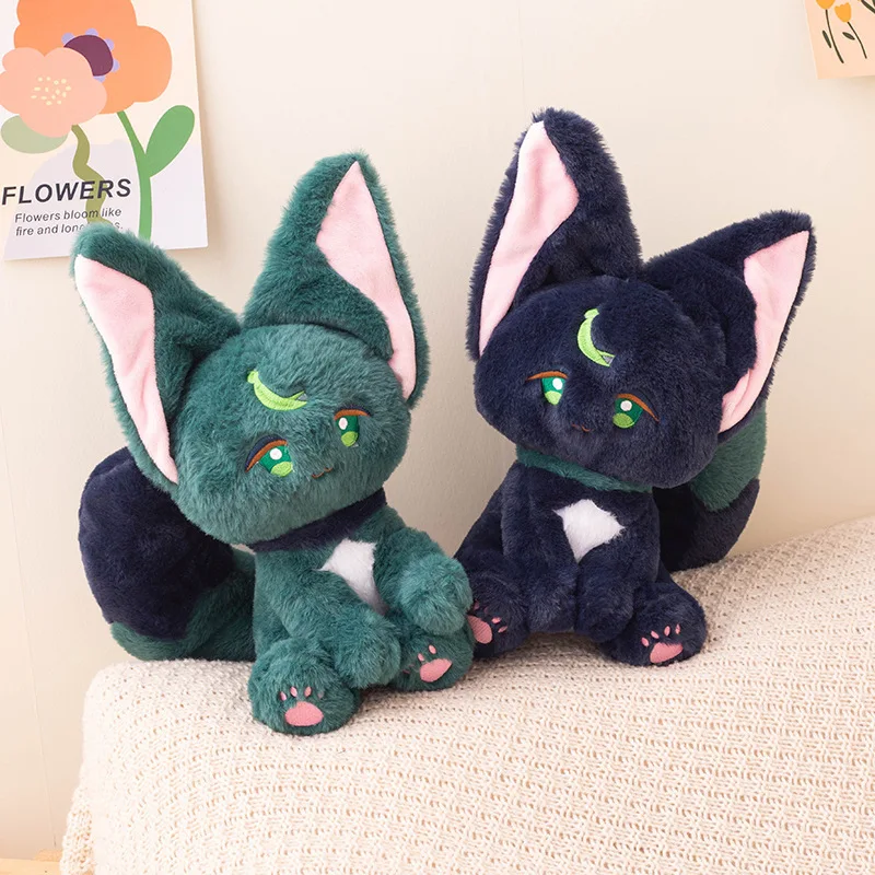 

25cm Game Genshin Impact Tighnari Xiao Spririt Cat Doll Plush Stuffed Toy Animal Kawaii Cartoon Pillow Kid Children's Gifts