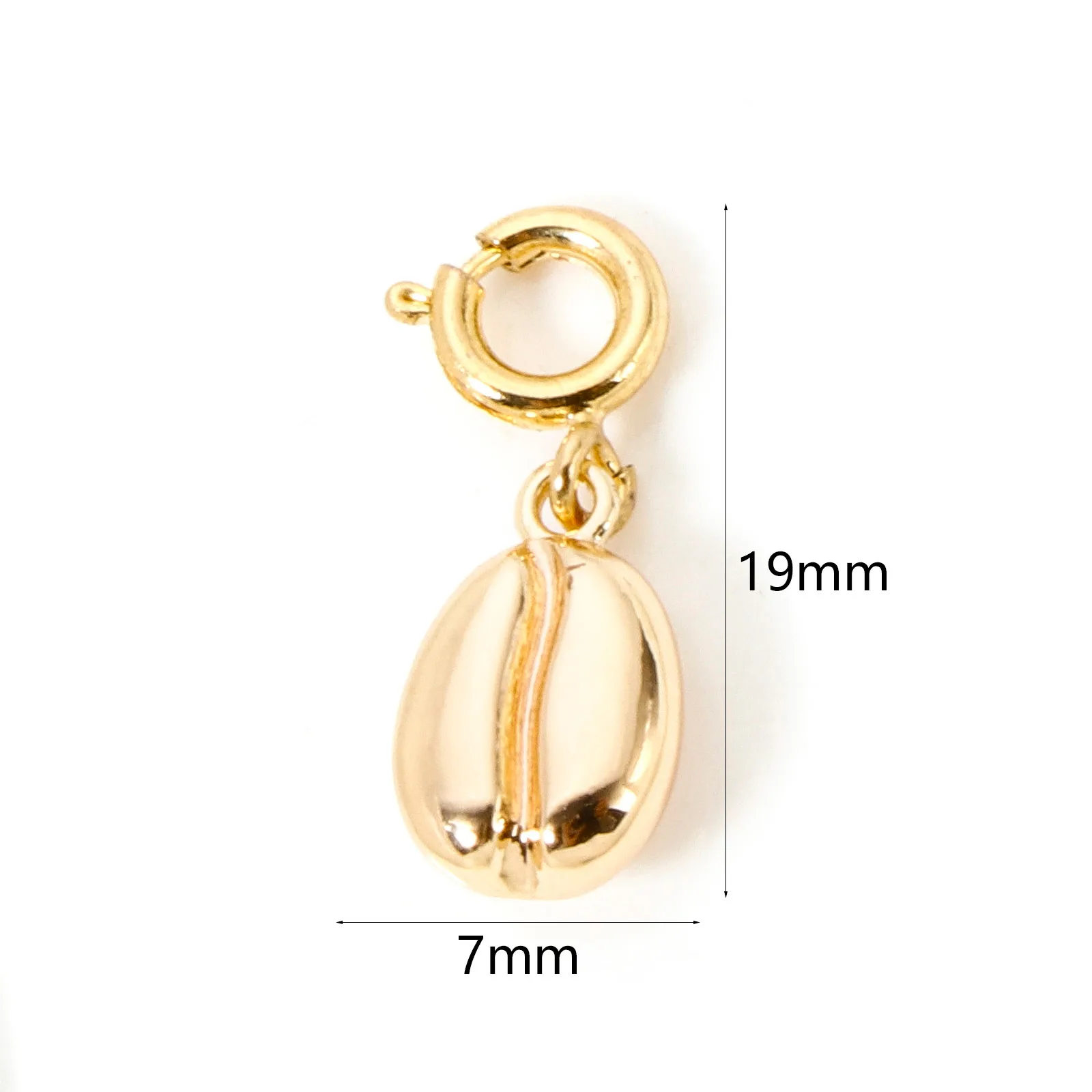 1 Stück Messing Charms 18 Karat echt vergoldet mit Federringverschluss Kirschherz Regenbogen Anhänger für DIY Halskette Armbandherstellung – Detail 6