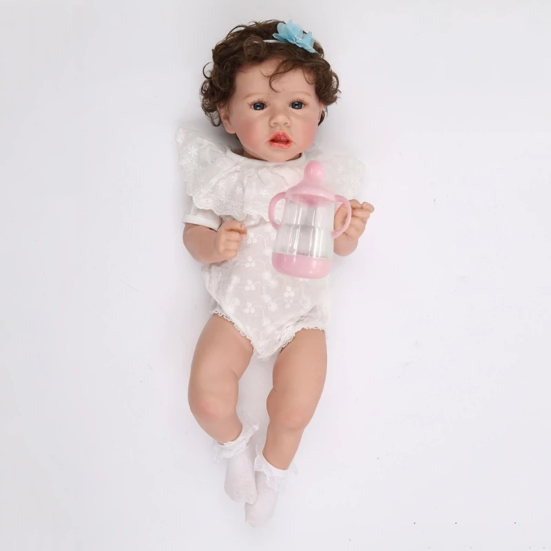 인형용 침대 여아 귀여운 여자 다시 태어난 상세 페인트 완료 f