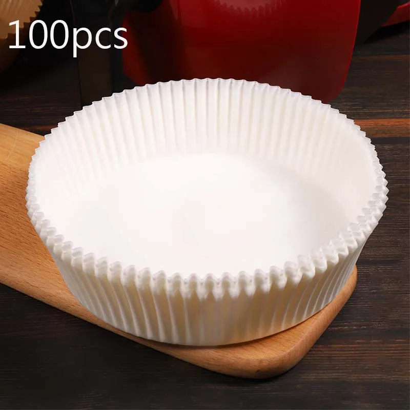 Dicasser 50/100/200/300/400Pcs Disposable Air Fryer Parchment Paper, Absorbent Paper Grill Baking Special Silicone Oil Paper, Size: 200pcs, Brown 1041