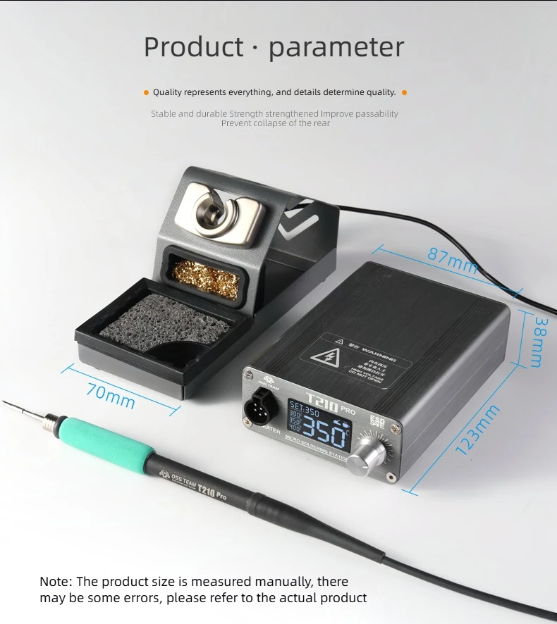 T210Pro Soldering Station 75W LCD Digital display for Precision repair mobile ph