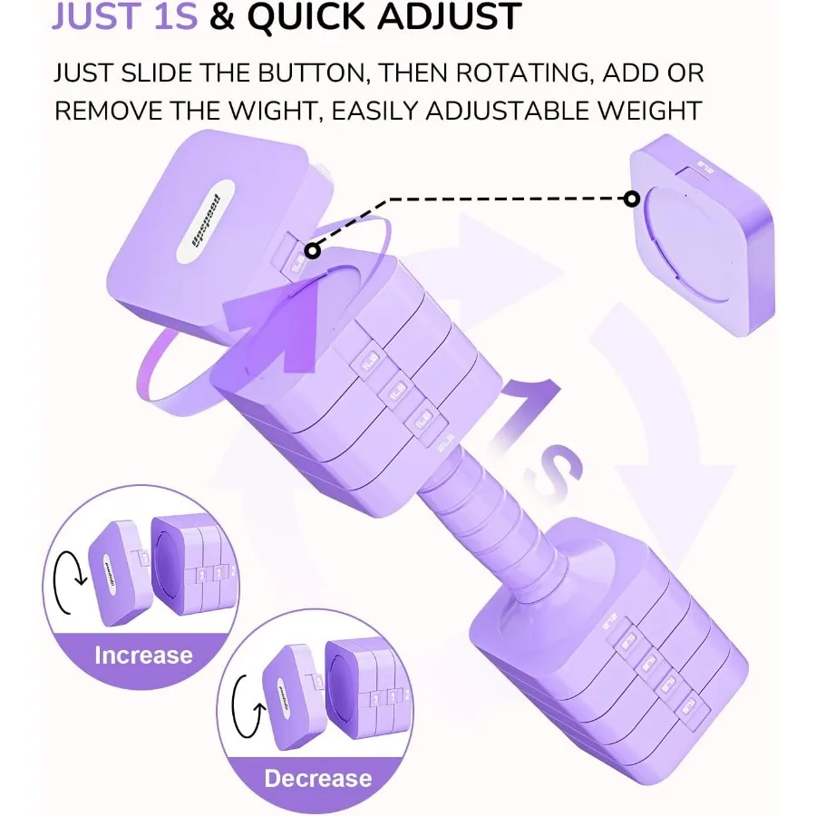 Adjustable Dumbbell Set for Women Men 10LB Each [20 LBS Pair] Hand Weights Dumbbells Sets Woman Exercise Fitness dumbbell Adjust