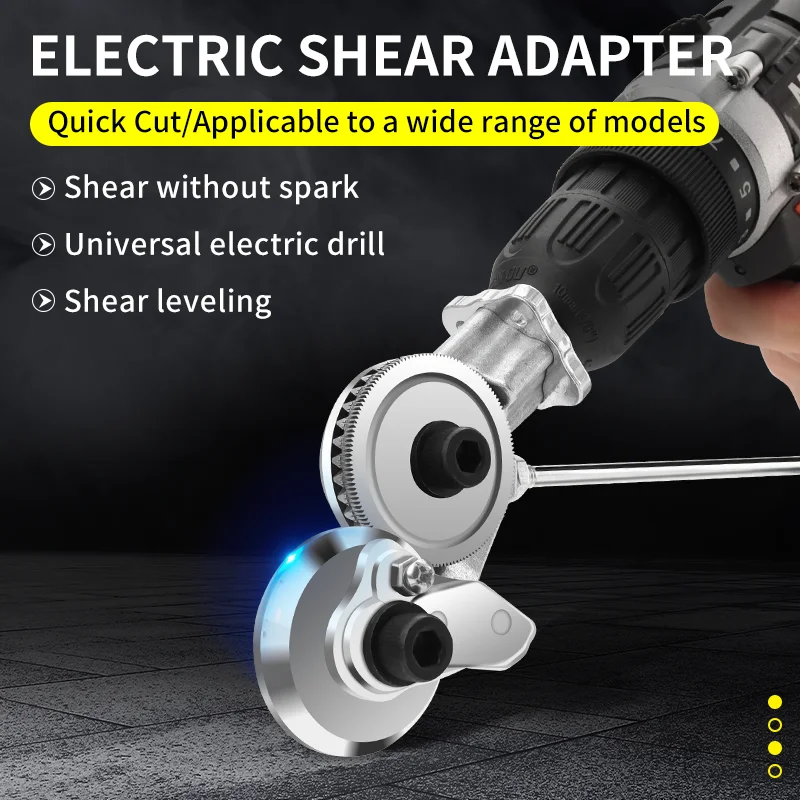 LUXIANZI Electric Drill Plate Cutter Multifunction Metal Sheet Free Cutter Tool Nibbler Saw Cutter Plate Punch Scissors Kit 2