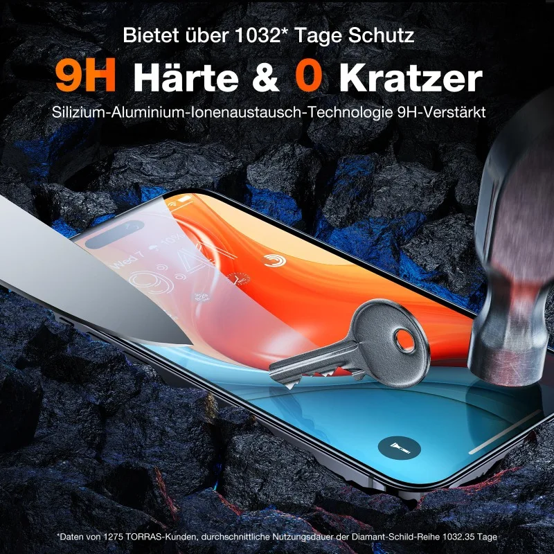 TORRAS Tempered Glass for iPhone 15 14 13 Pro Max Plus Screen Protector Dust Proof 9H+ Protective Film With assisted laminator