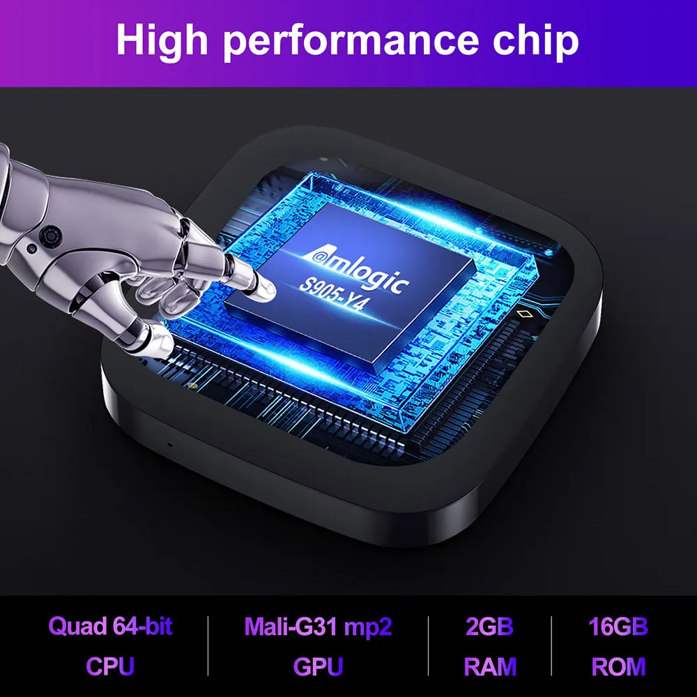 HAKO Pro Netflix TV Box Android 11 Amlogic S905Y4 2GB 16GB Google Certified AV1 1080P H.265 4K Wifi BT Media Player Set Top Box