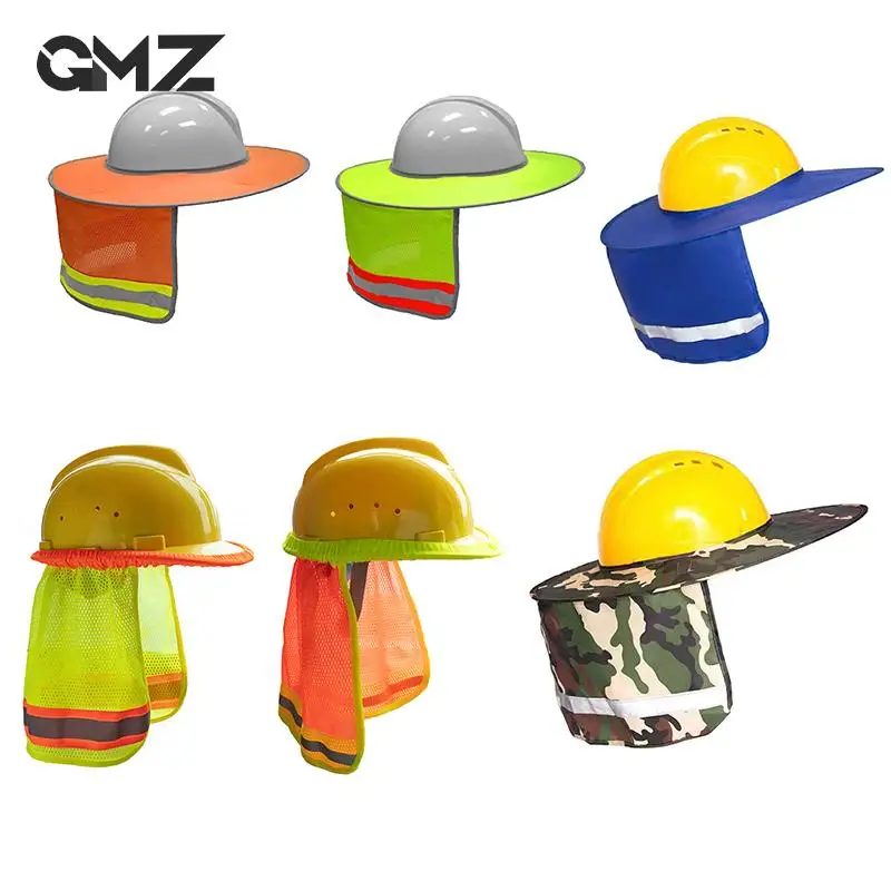 Neck Shield with Reflective Stripe For Helmets Reflective Sun Shade For Construction Safety Hard Hat neck shield for helmet