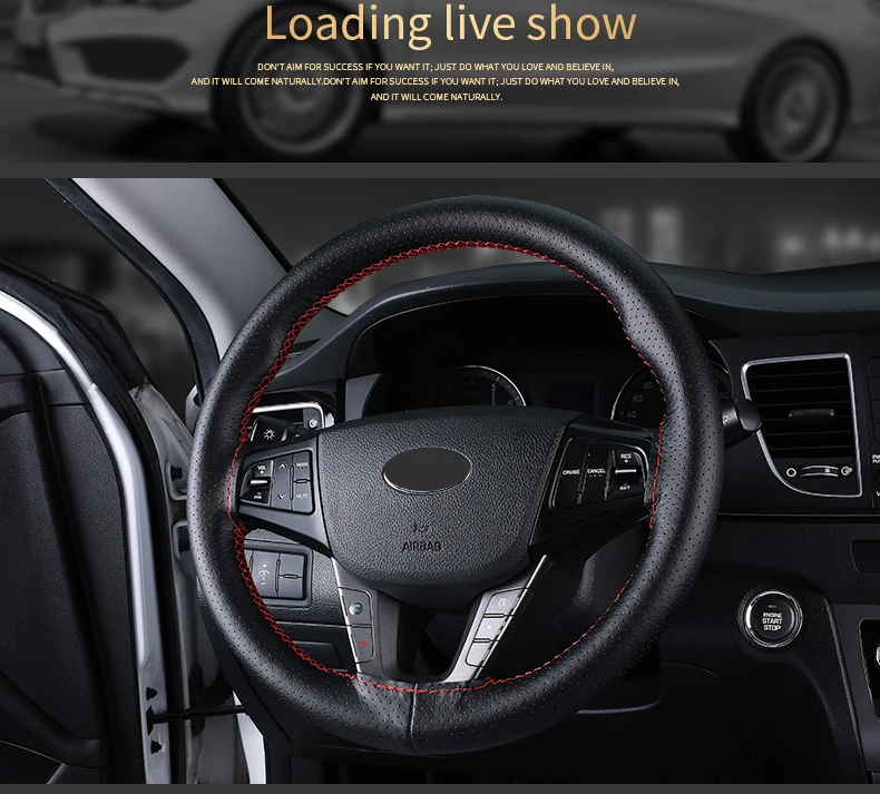 ZSHYTWE Couvre Volant Voiture Housse De Volant De Voiture Antidérapante En Cuir Microfibre, 38 Cm, Pour Seat Pour MII Pour Leon Pour Arosa Pour Exeo St Pour FR Volant De Voiture(O Blue