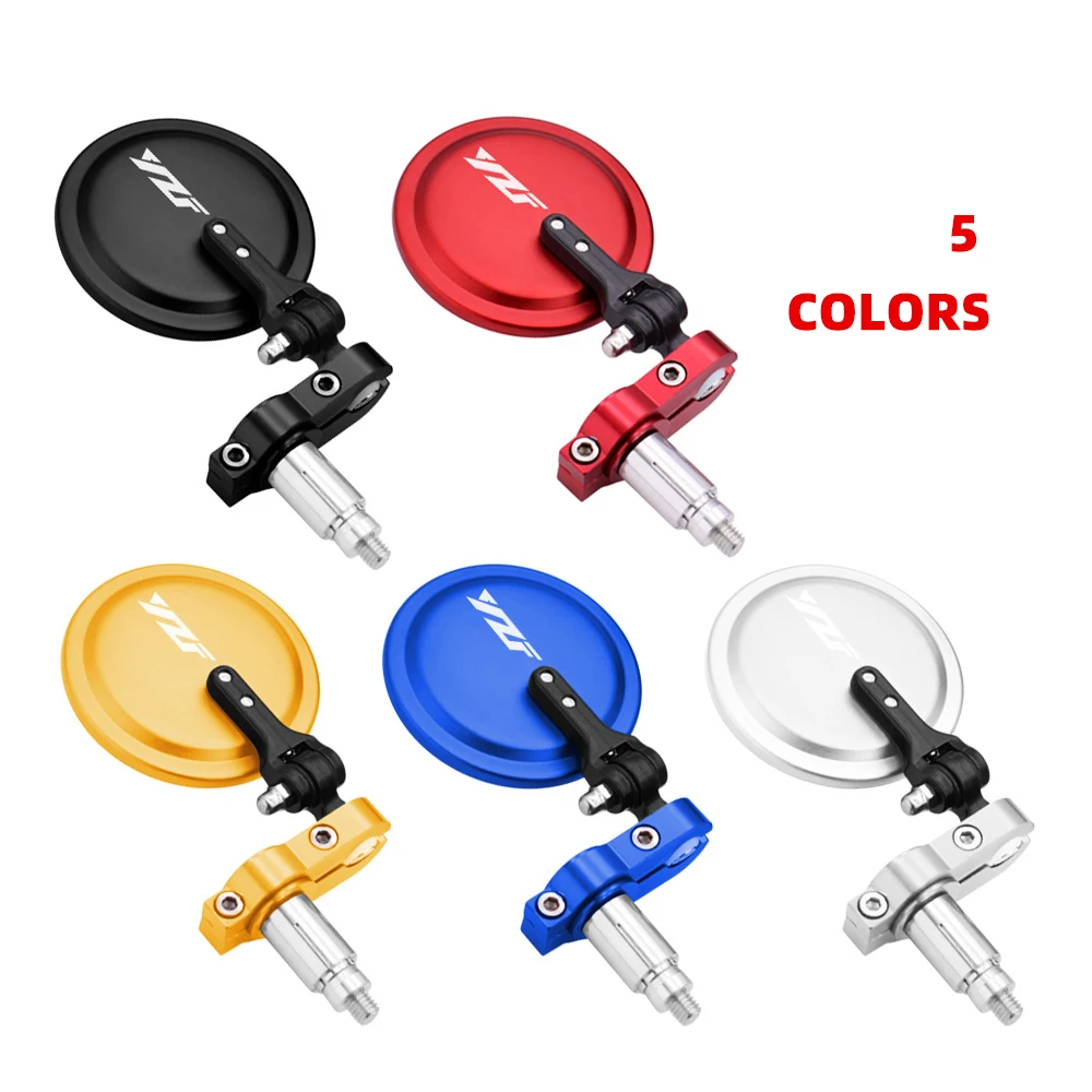 오토바이 거울 라운드 접이식 바 엔드 사이드 미러, 야마하 YZF R3 R1 R6 R15 R25 YZF 125 250 350 FZ1 FZS 1000S 액세서리