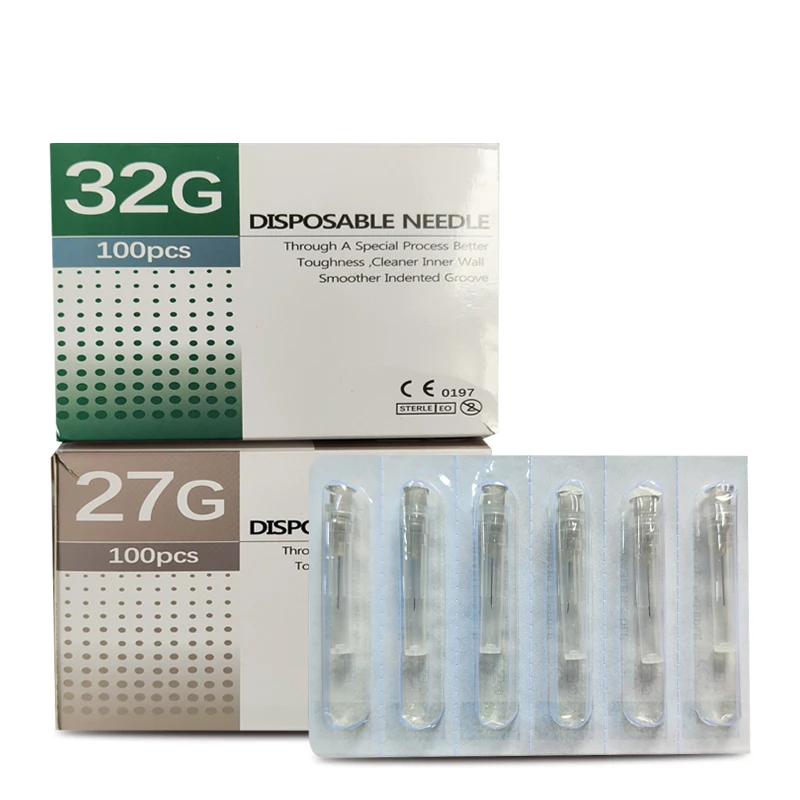 Small Painless Needle 30G 31G 32G 34G 4mm 13mm Sterile Packaged for Teeth Irrigation Care Tool Parts