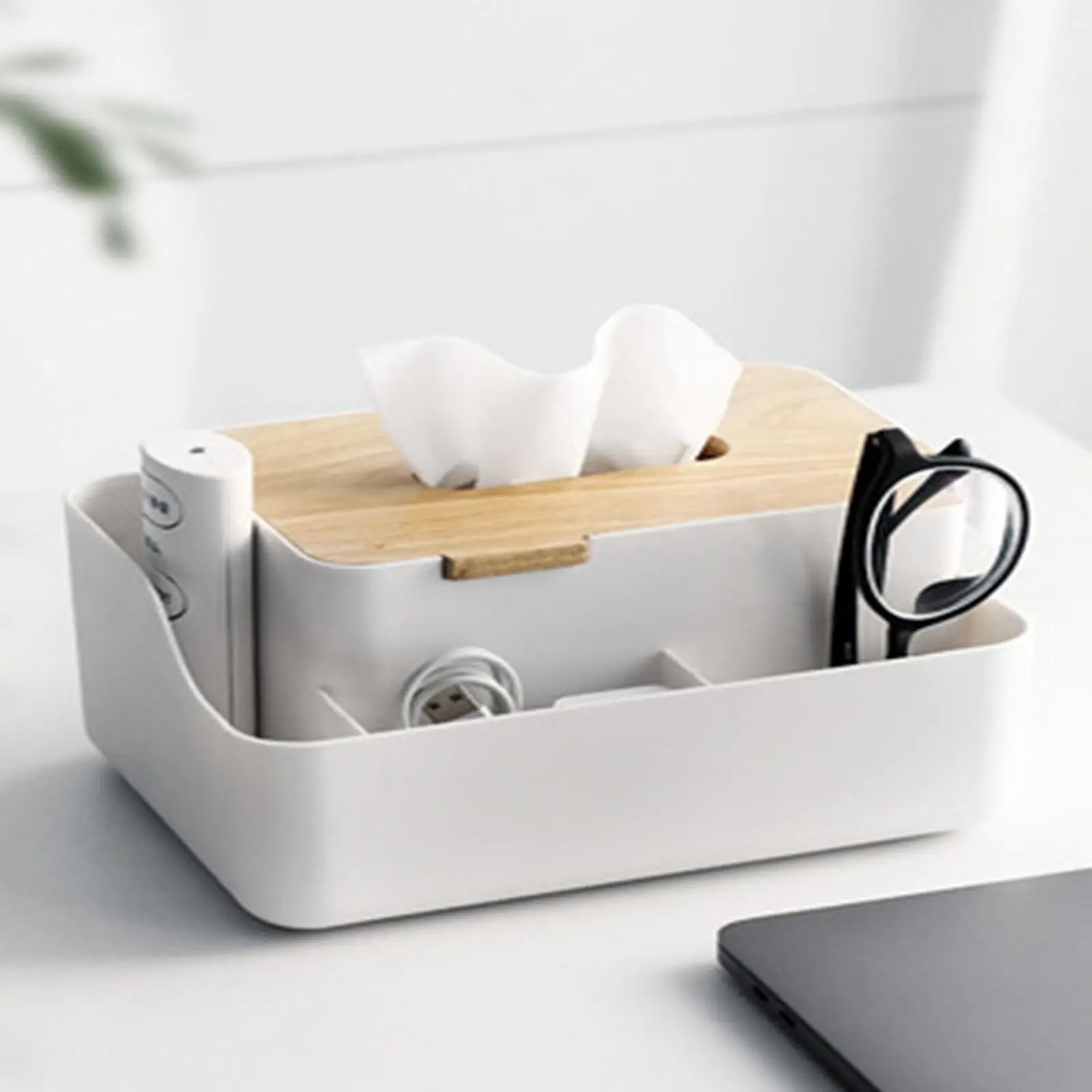 Stylish Desktop Tissue Box With Napkin Dispenser - Perfect For Bathroom,  Living Room, Bedroom, And Vanity Countertop - Convenient Tissue Storage Bag  For Home Essentials - Temu