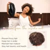1pc Women's Solid Color Satin Wide-Brimmed Shower Cap, Suitable For Daily Use Silk Bonnet Satin Bonnet 2