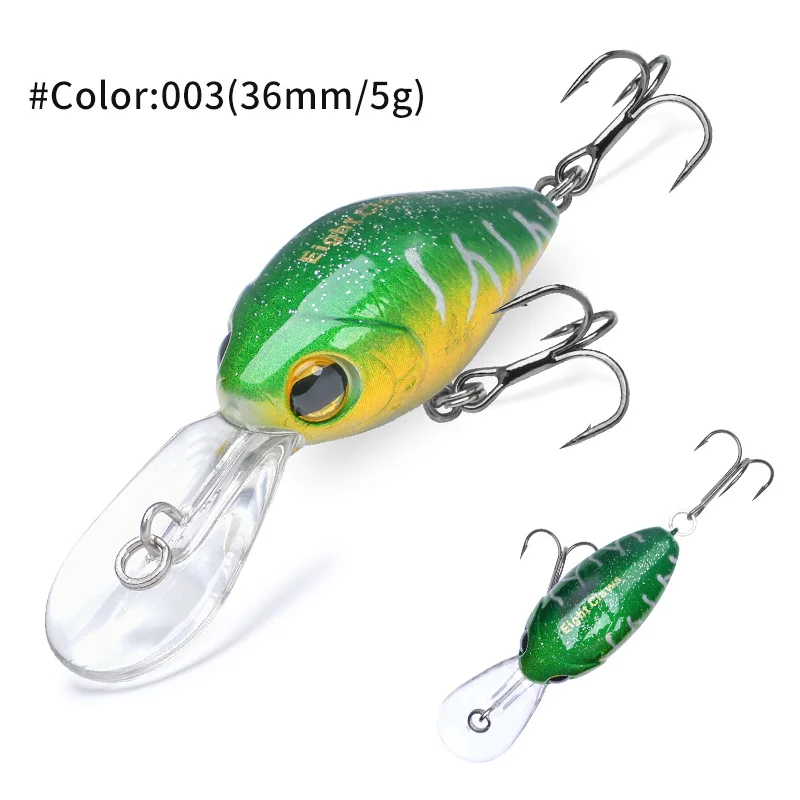 MSEASFREE Mini Crank Fishing Lure 36mm 5g Floating Diving Micro