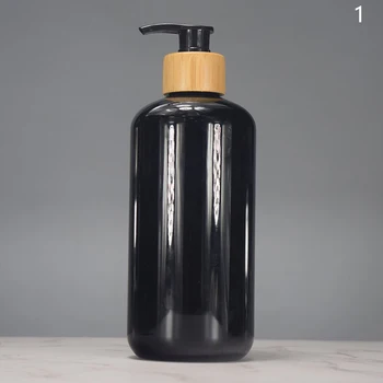 1 ชิ้นพลาสติกชุดเครื่องจ่ายสบู่เคาน์เตอร์ขวดโลชั่นห้องน้ํารีฟิลขวดเปล่าสําหรับแชมพู Body Wash Hair Conditioner 9