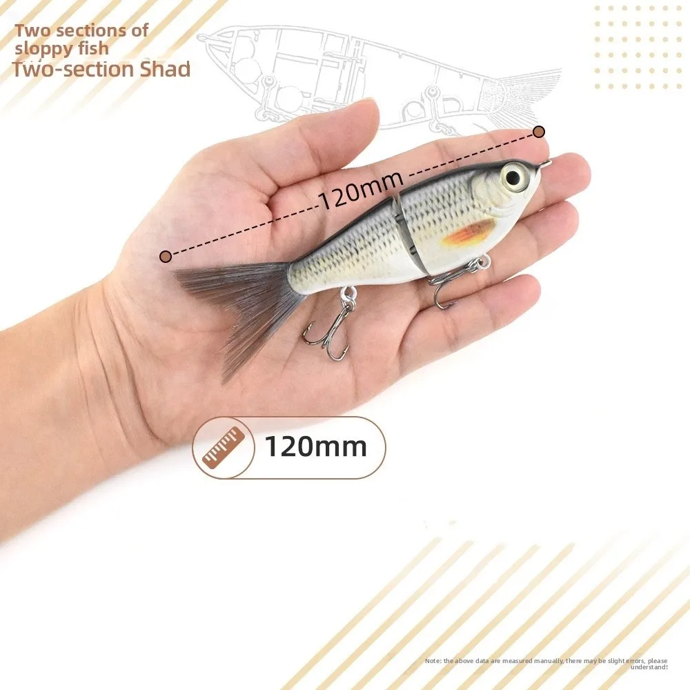 Köderkollektion mit Gelenkdesign, Bass-Köder mit Gleitbewegung, Hartköder, Forellen-Wobbler, Kunstköder für Flussangeln