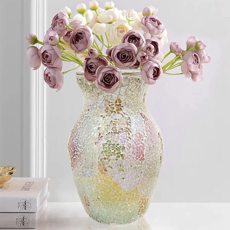 European Bohemian Mosaic Glass Vase, Colorful Hydroponic Systems, Flower Pot, Wedding Decoration, Home Decoration 2