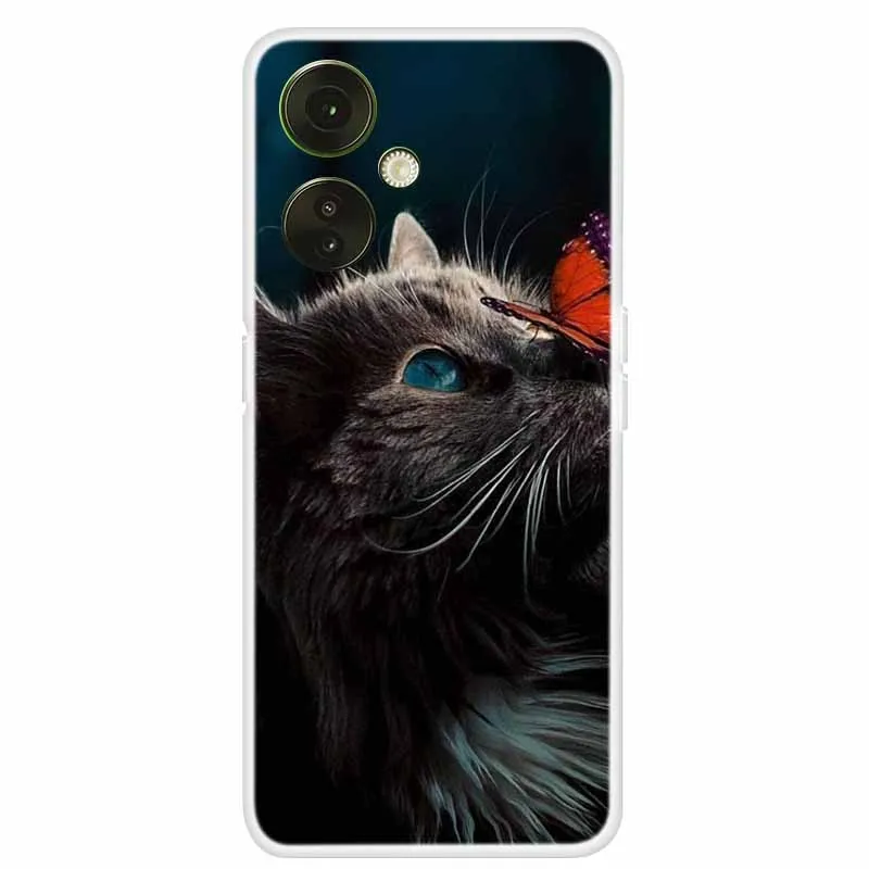 Clear TPU Soft Silicone Phone Case with Adorable Cats Design for OnePlus Nord CE 3 Lite 5G