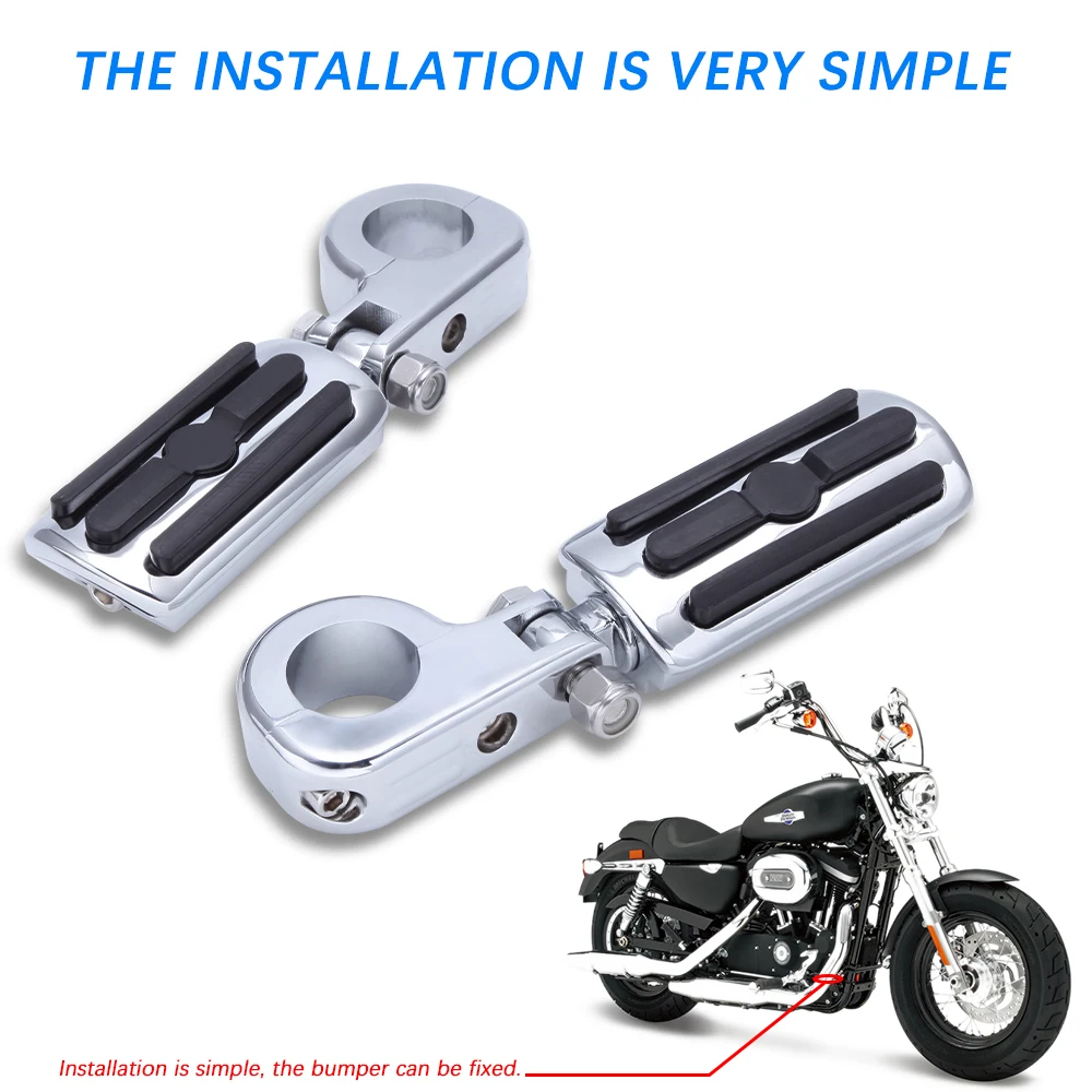 

32mm Engine Guard Crash Bar Universal Highway Pegs Footpeg Mount For Yamaha Kawasaki Suzuki Harley Honda Touring Sportster