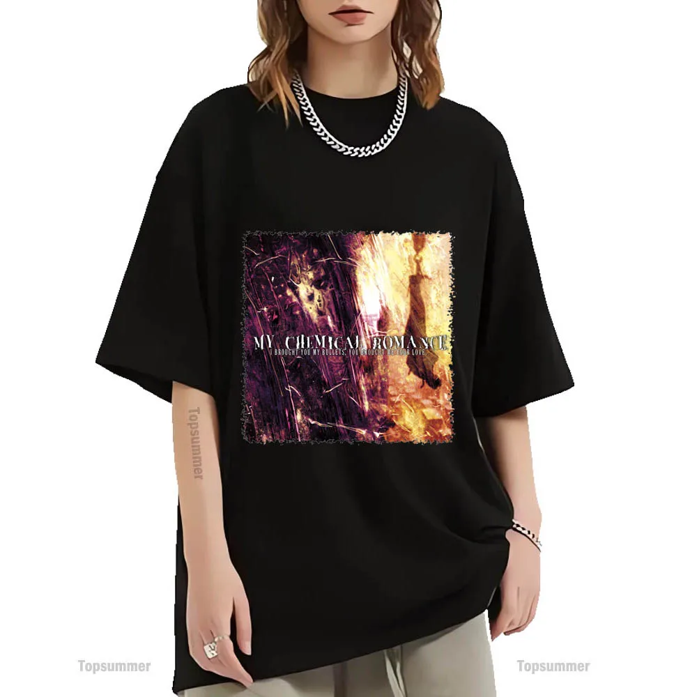 

Я принес вам мои пули, вы принесли мне свою любимую футболку с альбомом My Chemical Romance Tour, футболка, популярная трендовая хлопковая футболка