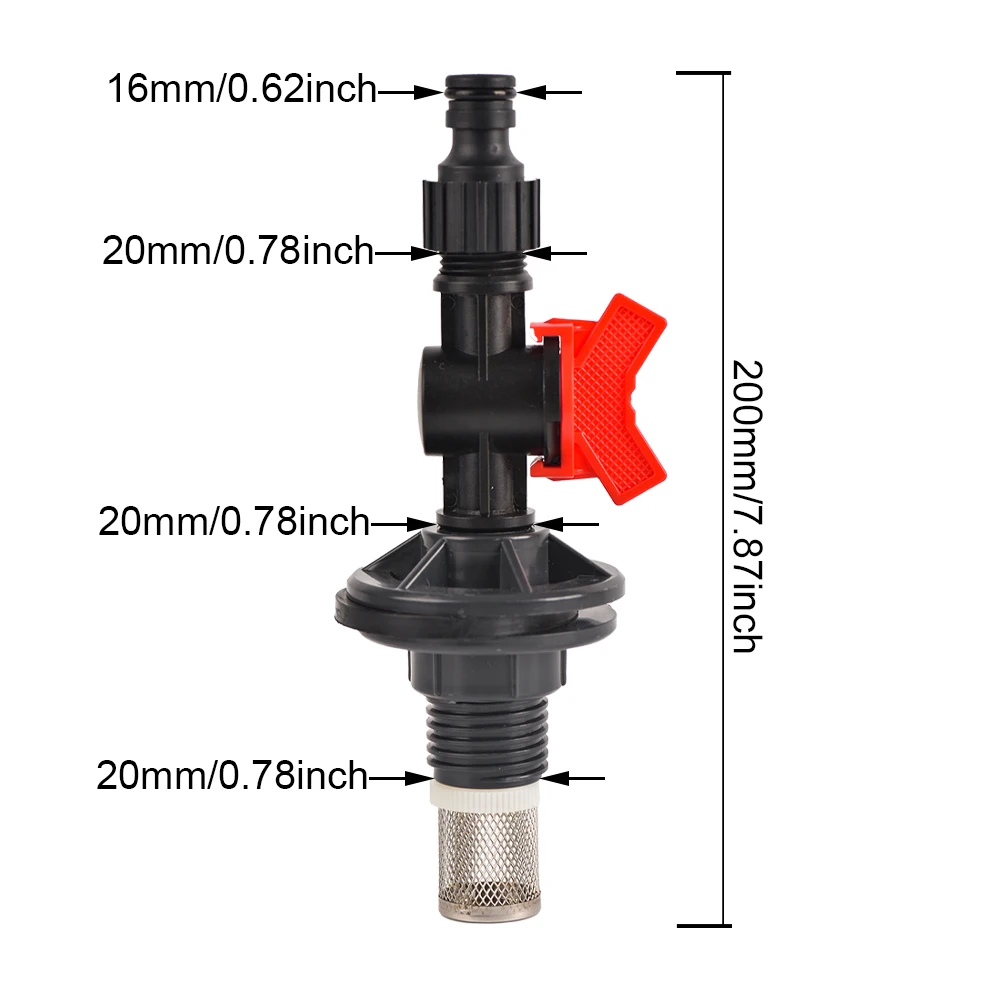 Kit De Valve De Robinet De Baril De Pluie En PVC De 1/2 3/4 Pouces Avec Raccord De Cloison Et Adaptateur De Tuyau, Pour Aquariums, Réservoirs D'eau Et Piscines