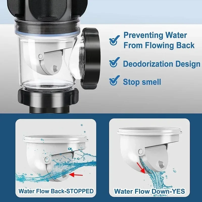 Sink Downpipe Basin Sink Cross Drain Downpipe Bathroom Sink Anti Clogger Retractable Deodorising Strainer Kitchen Accessories 3