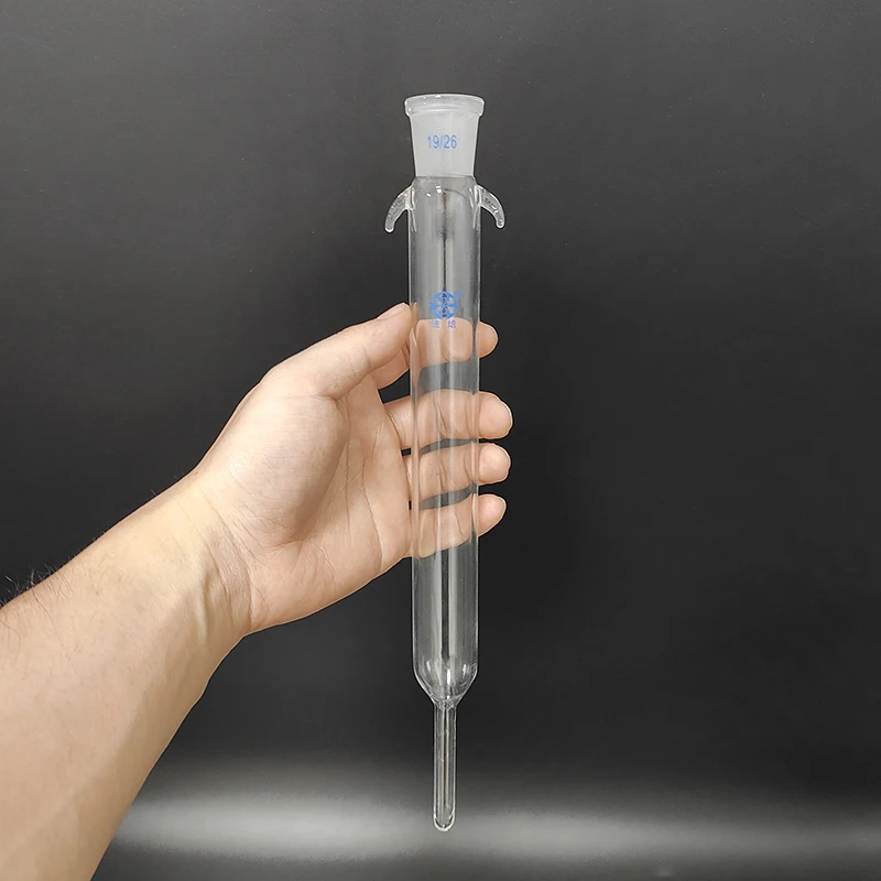 

Sandless plate flash column,O.D.27mm,E.L.150mm/200mm/250mm/300mm/350mm,Joint 19/26,No piston,Chromatographic analysis column
