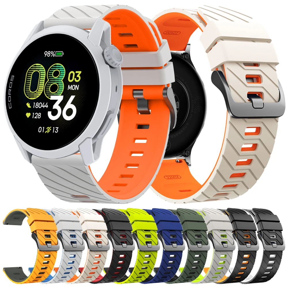 Enhanced Rubber Sports Strap - 22mm Replacement Band