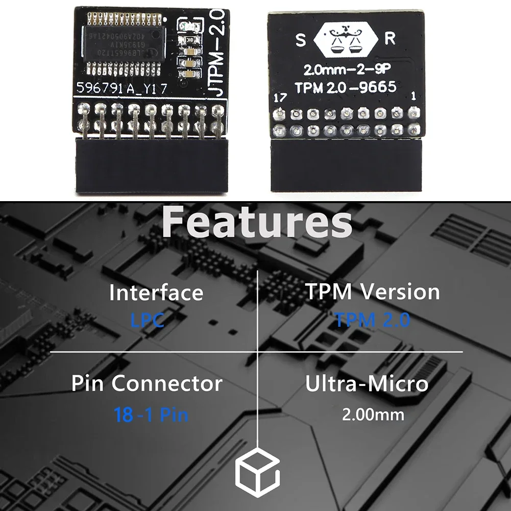 Модуль безопасности шифрования TPM 2,0, 14pin 2-9P 18pin/20 pin материнская плата, запасные части, модуль памяти 20-1 Pin для ПК Win11