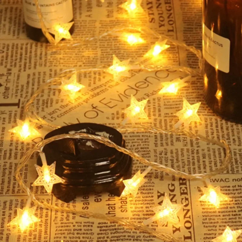 Enchanting Outdoor LED Star Fairy Lights Garland